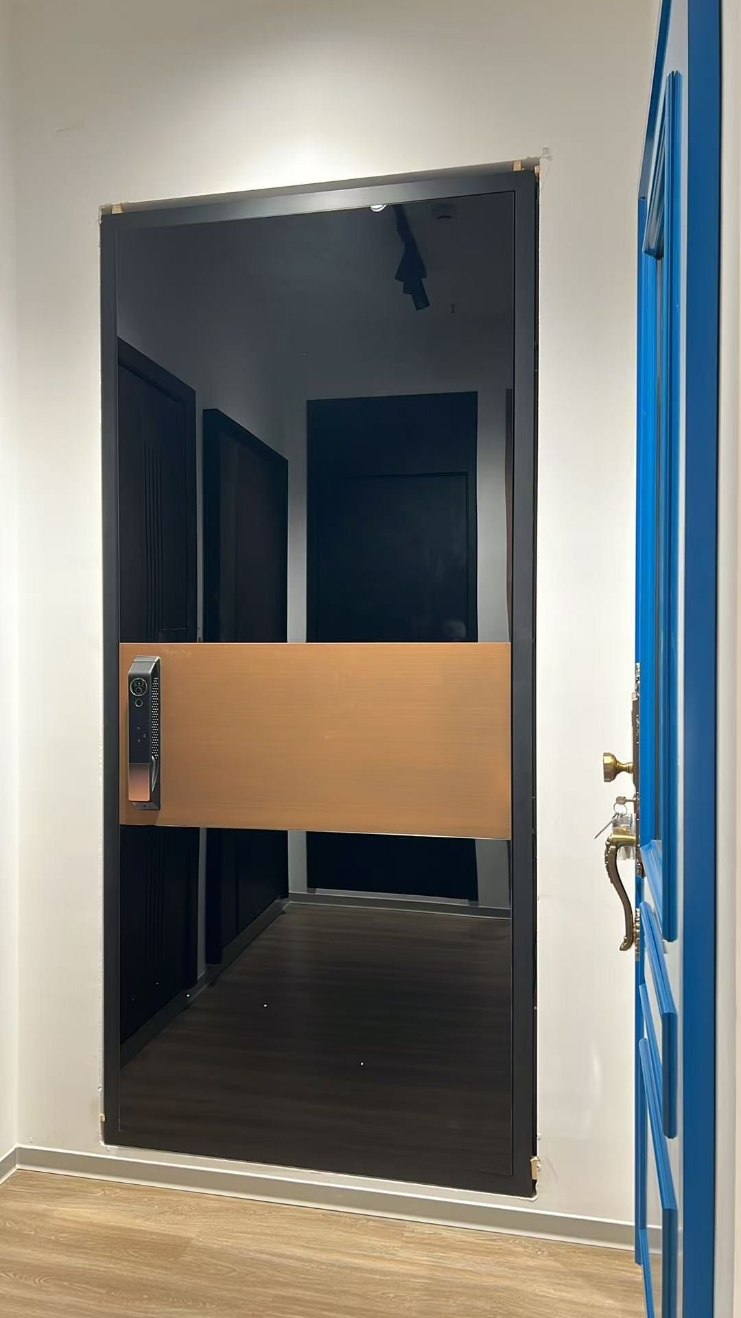 Entrance Door glass and bronze entrance example