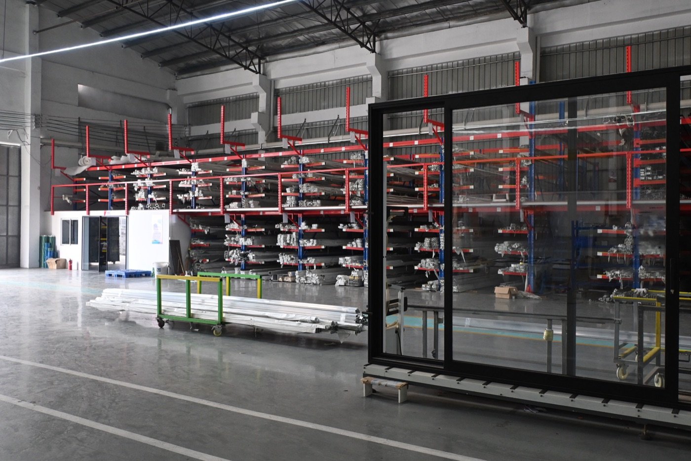 Aluminum frame system ready for specification