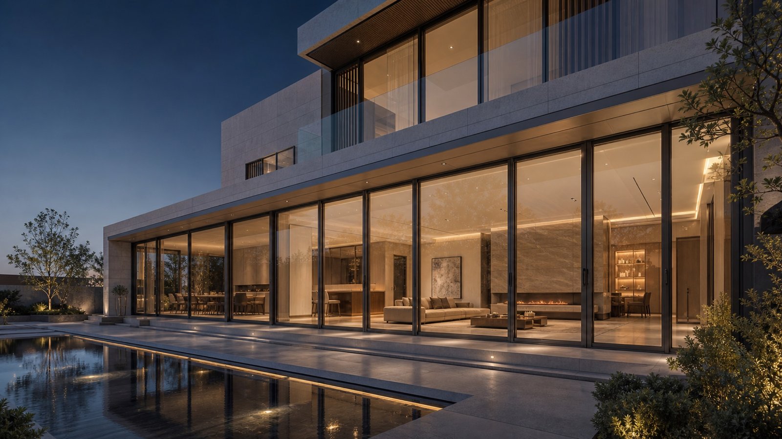 Contemporary residence fitted with expansive LUMI window and door systems
